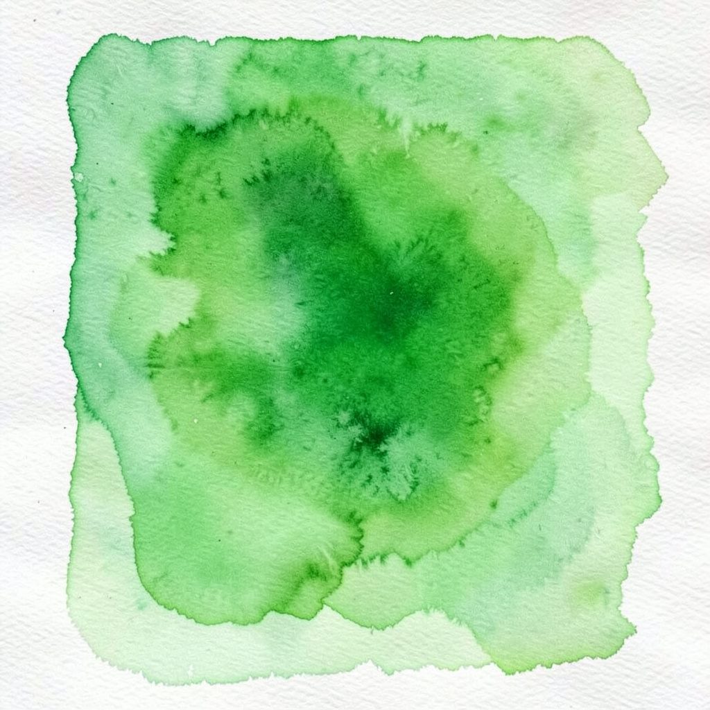 水彩描绘的成品测试区，浅灰与薄荷绿相间，设备排列有序